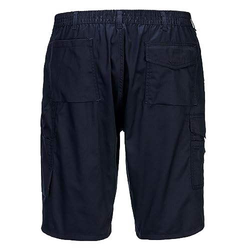 Image of Portwest Combat Shorts Construction Work Wear Pants Proctection Safety Clothing, X Large Navy