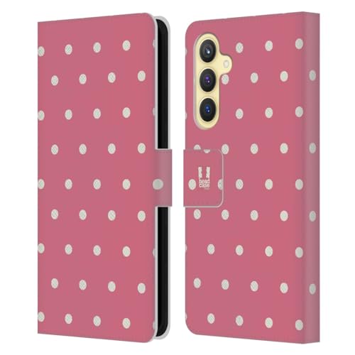 Funda Samsung Galaxy S23 FE 5G tipo libro cuero puntos rosados