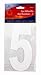 Produktbild White Self Adhesive Wheelie Bin Numbers 17cm 2/Pk - 5 (WS515) Wheelie Bin / Dust bin / Dustbin Number Stickers by Ashley