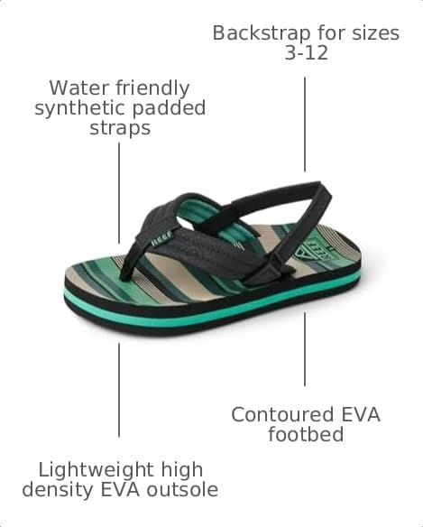 Image of REEF Boys Toddler /Little Kid Ahi Beach Flip Flop, Soft Cushion Footbed, Water Friendly