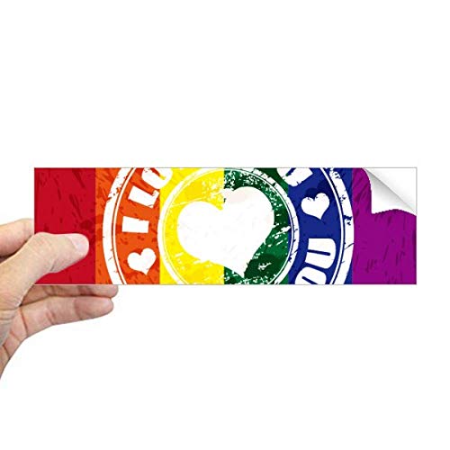 Adhesivo Love LGBT rectangular para ventana que celebra el amor y la diversidad