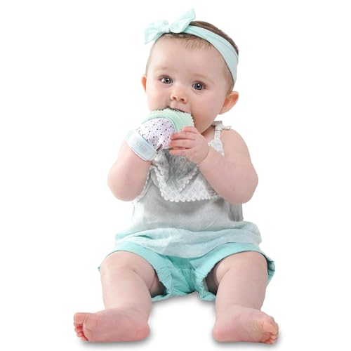 Image of Munch Mitt - Mint Green - Triangles