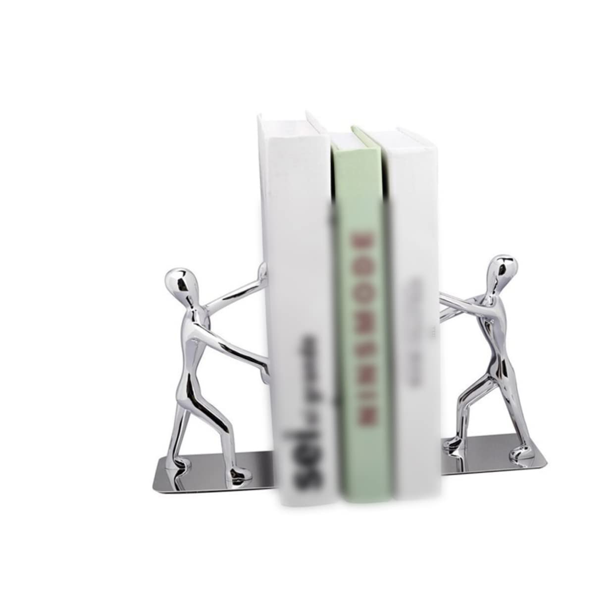 NUOBESTY Atril para Libros Creativos Forma De Hombrecitos Organizador De Libros y Revistas Soporte De Estantería Antideslizante Papelería para Oficina y Escuela Topes para