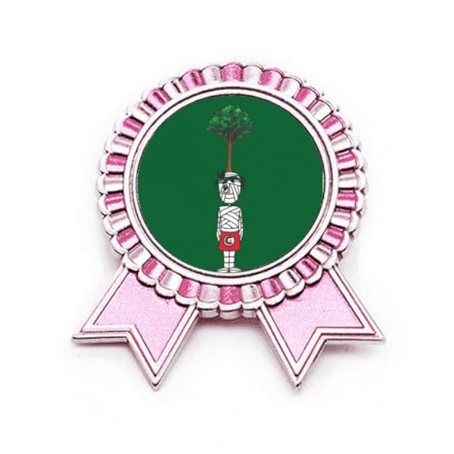 Broche arbre tunisien football rose M en métal le cadeau idéal pour supporter