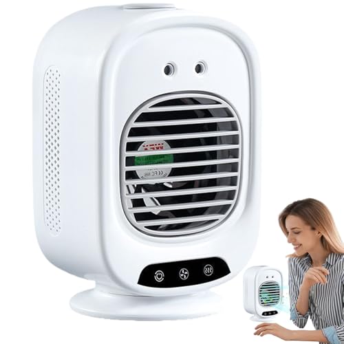 Ventilateur portable rechargeable, ventilateur portable – USB circulatrice d&rsquo;air rechargeable – Hydrating Speet Small Fan avec 3 modes réglables pour le camping Camping Desk Bedroom Car Beach Outdoor