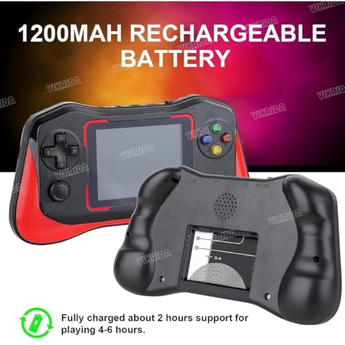 Image of VikriDA X7M 500-in-1 Retro Handheld Game Console with Gamepad Support | 3.5 inch HD Display, Built-in Classic Video Games for Kids