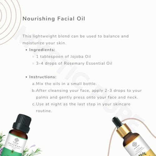 Image of Jojoba and Rosemary oil Combo For Promoting Hair Growth, Deeply Nourish and Hydrate Scalp 100% Pure & Natural (30 Ml+15 Ml) Pack of 2