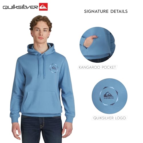 Image of Quiksilver Men's Regular Fit Super Soft Fleece Midweight Pullover Hooded Sweatshirt