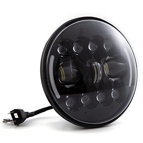 APEBAZY Faro per moto universali a LED Faro per moto Angel Eye Fari rotondi impermeabili (SYCD214-7)
