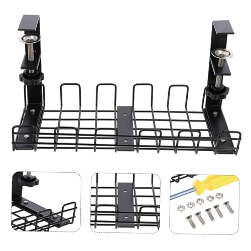 Rack Organizador de Cables bajo Escritorio para Gestión y Almacenamiento de Cables, Negro miniatura 6