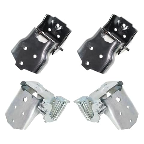Front Door Hinge Kit Compatible with 1970-1981 Chevy Chevrolet Camaro Impala Pontiac Firebird 4pc Set - Upper and Lower Hinge Kit Cover