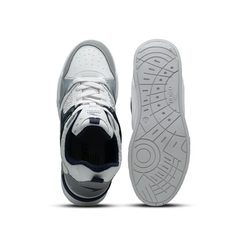 Image of ASIAN Men CHICAGO-02N Stylish Casual Mid Top Sneakers and Trendy Shoes with Laces for Men & Boys | Perfect for Wearing to Outings, and Comfortable All-Day Use, Stylish and Durable-CHICAGO-02N$