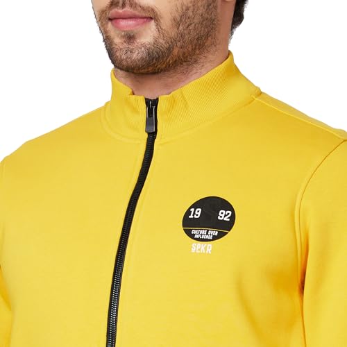 Image of Spykar Blended High Neck Full Sleeve Sweatshirt for Men