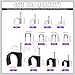 Swpeet 423Pcs 8Sizes 4MM-25MM Cable Clips with Steel Nail and 4Sizes 0.31