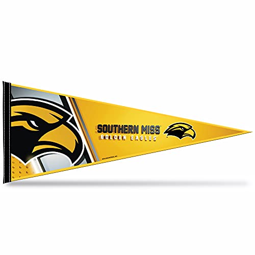 Rico Industries NCAA Southern Mississippi Golden Eagles Primary 12" x 30" Felt Wall Décor Pennant - Great for Home/Bed Room/Man Cave Décor