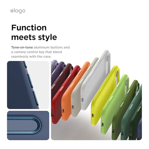 Image of elago for iPhone Air Case, Premium Magnetic Silicone Case, Compatible with MagSafe, Liquid Silicone Material, Protective Cover, Shockproof, Slim Phone, 6.5 inch (Jean Indigo)