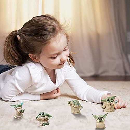 Zktsry 5-Pack Baby Yoda Gifts,2.2-Inch Baby Yoda Doll,Baby Yoda Toys For Kids,Baby Yoda Action Figure,Child Yoda Toy, Suitable For Movie Fans Of All Ages #TOP2