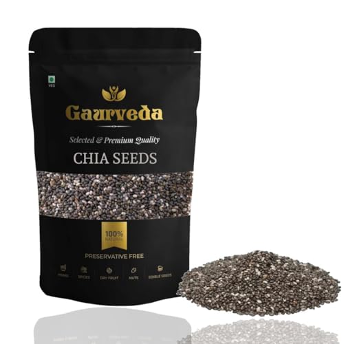 Image of GAURVEDA Chia Seeds for eating - For Weight Management (200 Grams, Chia Seeds)