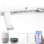 QUOYA BL01 Smart Electric Curtain Track 【Beltless, Adjustable Up to 3m, No Cutting, Adjustable Speed, Quiet, Works with Alexa, Google, Siri, Apple Watch, Remote Included】 (up to 3 metres (118inches))
