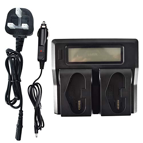 Cargador dual para Canon LP-E19 LP-E4N DSTE con carga rápida de 1.5A para dos baterías
