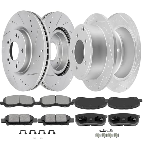 Image of SCITOO (Front 293.9 mm Rear 262 mm) Brake Rotors (5 Lugs) and Pads Kits Fit For Chrysler 200 2011-2014,For Chrysler Sebring 2007-2010,For Dodge Avenger 2008-2014,For Dodge Caliber 2007-2012