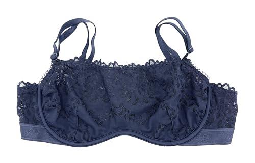 Victoria's Secret Bralette bandeau de encaje rosa para mujer, marino, Large