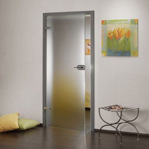 Preisvergleich Produktbild Ganzglastür 959 x 1972 x 8mm Linksanschlag Sicherheitsglas SATINATO