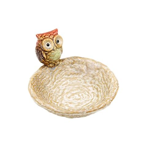 WAIT FLY Cute Owl Shaped Ceramics Soap Dishes Soap Boxes for Bathroom Home Cover