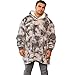 Price comparison product image Dreamscene Oversized Hoodie Blanket for Cold Nights Warm Soft Fleece - Tie Dye