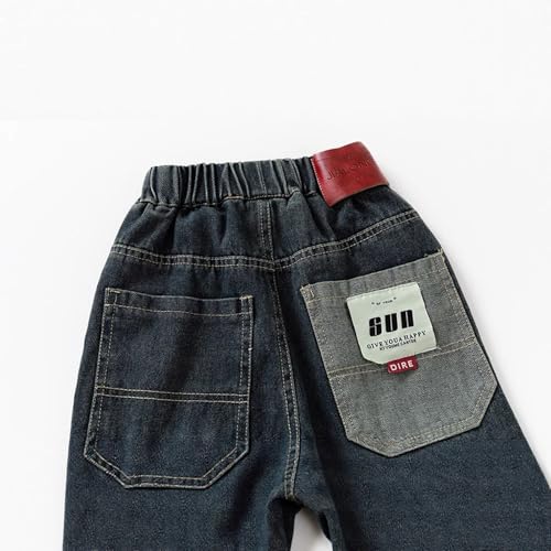 Boys Denim Pants for Everyday Wear Comfortable Elastic Waist Versatile Outdoor and School Style for Active Kids2