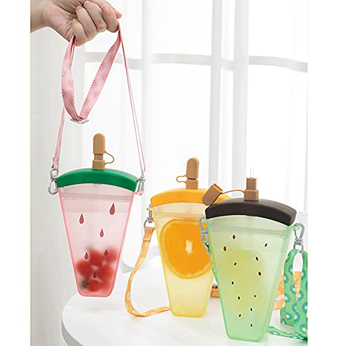 Bouteille d'eau pastèque 320ml avec sangle réglable pour enfant - 6
