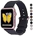 JSGJMY Compatible with Iwatch Band 42mm 44mm Women Men Genuine Leather Loop Replacement Strap Compatible with Iwatch Series 3 2 1 Sport Edition(42mm 44mm M/L,Black+Rose Gold Clasp)