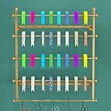 Organizer für Bastelräume, Ausstellungsständer zur Wandmontage, Aufbewahrungsregal für Bänder, abnehmbare Querstangen, Organizer für Geschenkpapier für Kuchenläden, Geschenkeläden, Floristen mit Hake