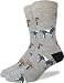 Good Luck Sock Men's Goats Crew Socks - Grey, Adult Shoe Size 7-12