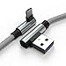 Produktbild TECHGEAR USB C kabel, [30cm] USB C 90 Grad rechtwinkliges kabel passt Huawei P40, Samsung S22 S21 S20 Modelle, S21 FE S10 S9 A12 A13 A22 A52 A53 5G A03s, Xiaomi Note 10/11/Pro, Pixel 6, OnePlus 9, usw