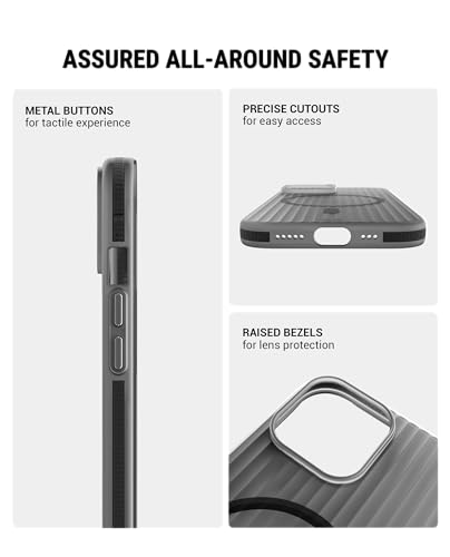 Image of DailyObjects Beam 2.0 Magnetic Protective Cover Compatible with iPhone 14 | MagSafe | Camera & Body Protection|Anti Shock,Scratch Resistant|Precise Cutouts Modern Design|Wireless Charging - Black