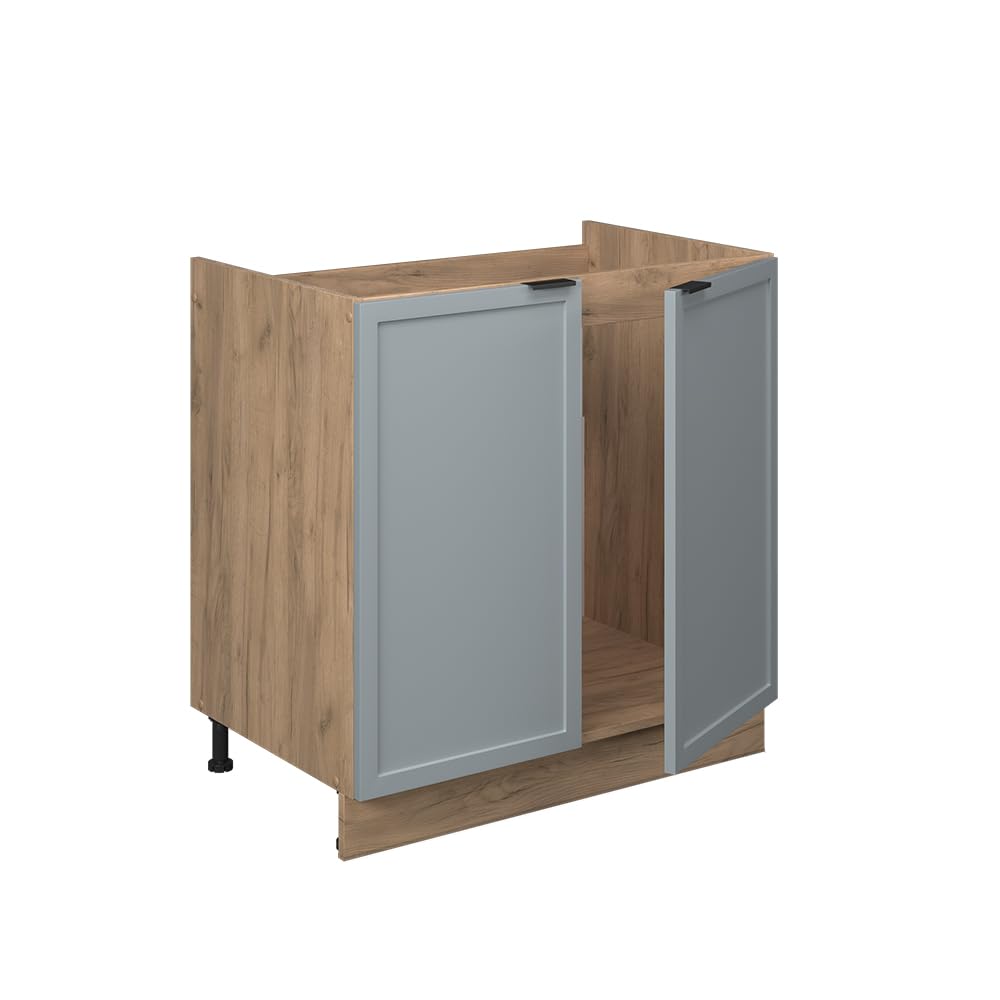 Vicco Mobile lavello cucina Fame-Line, Blu-grigio chiaro, 80 cm