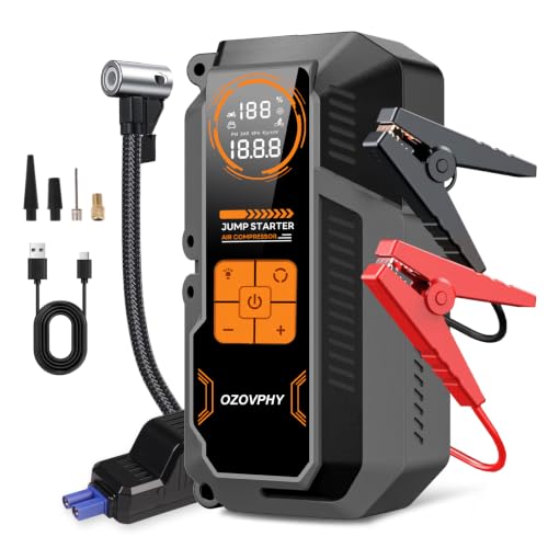 8000A Jump Starter with Air Compressor, 150 PSI Tire Inflator
