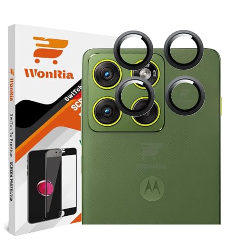 Image of WonRia [1+1 Tempered Glass for Motorola Edge 70 5G with Camera Ring Protector 9H Hardness Screen Guard Protector - (Pack of 2)