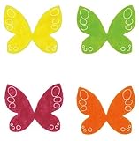 Confettando Set 72 Pezzi Applicazione Farfalla 4 COLUNGHEZZA Ass, Feltro 3,5X3 CM