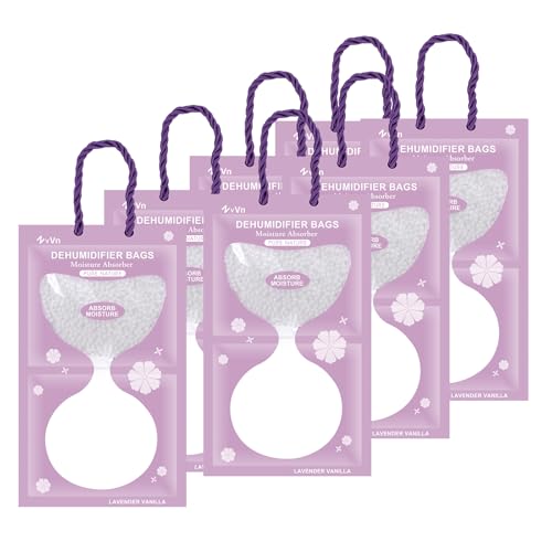 7 Pack Antihumedad Armarios, Bolsas Deshumidificador Armario, Deshumidificador Armarios Ropa, Absorbe Humedad Quitador, Quitar Humidade Ambientadores Ropa, Antimoho, Anti Humedad, lavanda