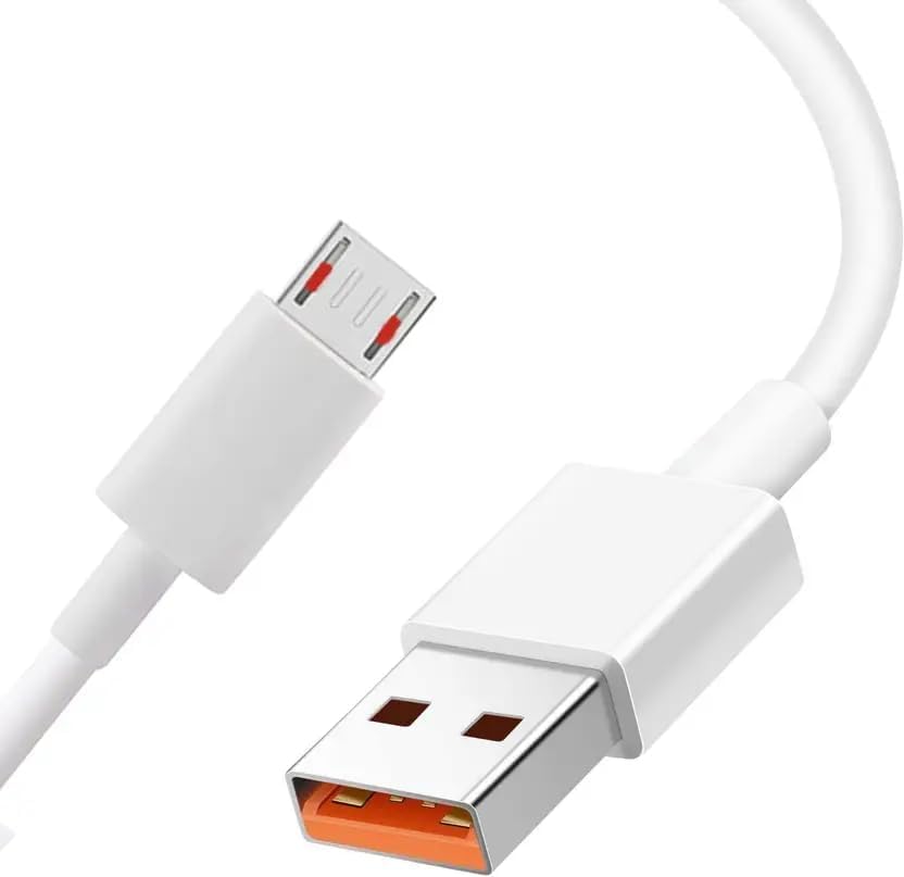 USB Cable for Mi, Xiaomi Redmi 7, Redmi 9i, Redmi 9, Redmi 9A, Redmi Y1 Lite USB Cable Original Like Charger Cable | Sync Quick Fast Charging Cable | Micro USB Data Cable | Android V8 Cable (White)-image-27