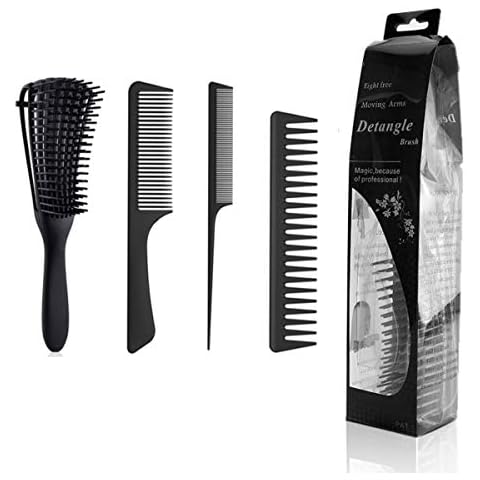 Juego de 4 cepillos para desenredar el cabello CJGRADY Cover