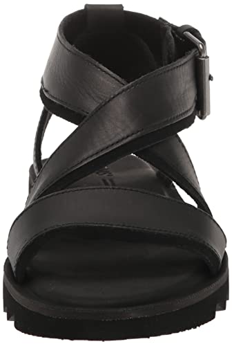 Toms Women's Sidney Tread Flat Sandal, Black/Black, 7.5 #TOP1