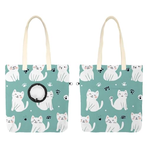Bolsa de transporte portátil con lona resistente para pasear perros pequeños con seguridad 2