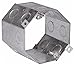 CROUSE HINDS TP636 3-1/2 INCH DEEP, Cubic INCHES: 43, Steel, Double Row KNOCKOUTS: 1/2-3/4 INCH, Octagon Concrete Box