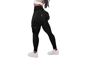 Dallas Cowboys Women’s Butt-Lifting Leggings with Flap Pocket Workout Cargo
