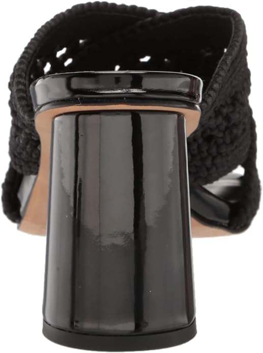 Dolce Vita Patch Vanilla Woven Slip On Squared Open Toe Block Heeled Sandals3