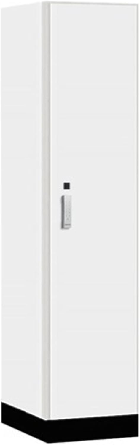 Salsbury 18" Wide Premier Wood Locker-Single Tier-1 Wide-6 Feet High-21 Deep-Arctic White-Silver Electronic Locks