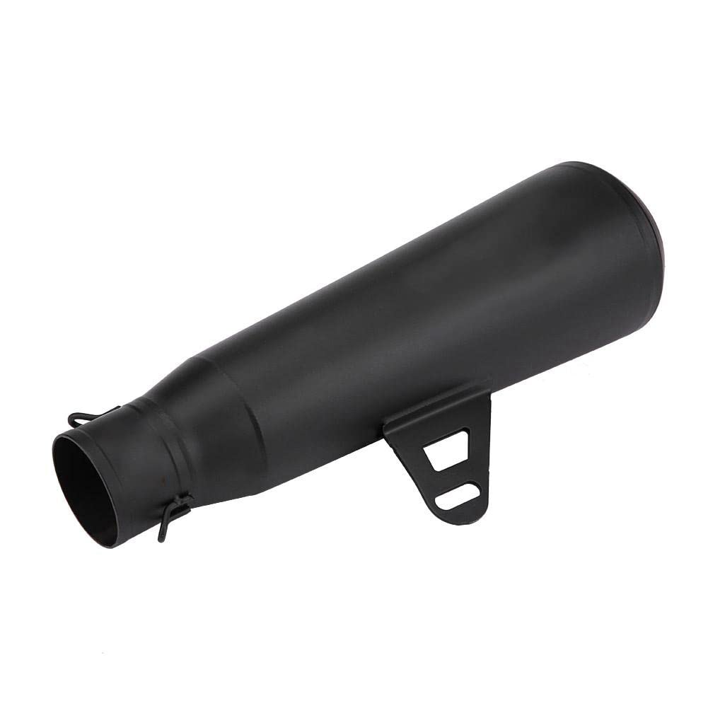 Tbest Rura Wydechowa Motocykla ze Stali Nierdzewnej 51mm (Wszystko czarne)